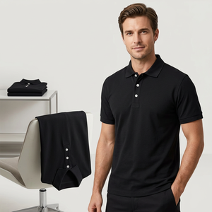 Men's <b>Black</b> for Shirt Short Sleeve 100% Cotton Jersey Breathable Casual Regular Fit Solid Color Digital Printing Knitted Fabric - Product Image 2