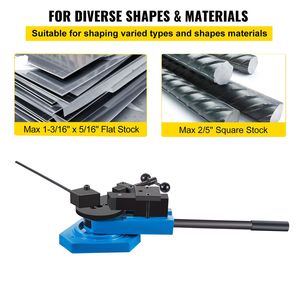 Piegatrice Combinata per Spirali in Acciaio ad Alta Durezza SBG 40, Piegatrice Universale per Barre Metalliche, Curvatrice per Angoli e Raggi Metallici - Product Image 5