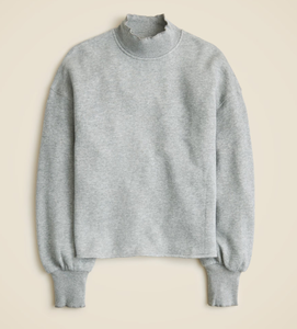 Oversized Womens Mockneck Sweatshirt Heavyweight Fleece Pullover Custom Embroidery Wholesale Supplier for Retail <b>Clothing</b> Brands - Product Image 2