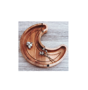 Plateau de service rustique en bois pour fêtes, vaisselle, desserts, lune de l'Aïd, Ramadan, pâtisseries, présentoir à desserts, plateau à fruits - Product Image 6