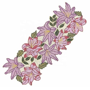High Quality Handcrafted Glass Beaded Floral Modern <b>Table</b> Runner Non Slip Dining <b>Table</b> Centerpiece for Wedding <b>Parties</b> - Product Image 4