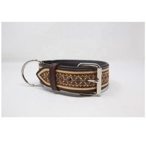 Handmade Luxury Cow <b>Leather</b> Dog Collar Customizable High Quality Solid Personalized Hand Rivets Indian Wholesale Manufacturer - Product Image 2