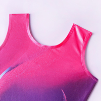 Justaucorps de gymnastique et de danse pour femmes et enfants, en maille élasthanne et polyester, sans manches, taille élastique, pour la scène et la performance sportive