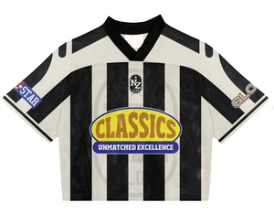 Fábrica de encargo al por mayor Retro FÚTBOL Camisetas transpirable LOGO bordado comprobar sublimación Jersey fútbol transferencias de calor - Product Image 4