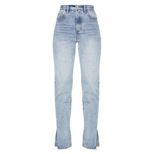 OEM Custom Logo High Street Casual Eco-Friendly Breathable Women Denim Jeans Regular Fit Lightweight Loose Pants - Product Image 6