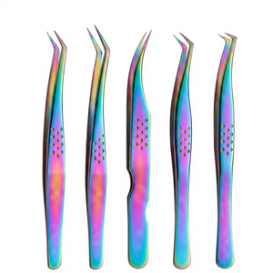 Pince à épiler professionnelle Teejay multi-usages en acier inoxydable rose avec embouts en silicone, idéale pour la collection de pièces de monnaie, de verre et de timbres - Product Image 4