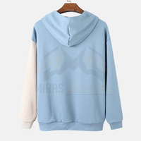 Miras Industry Sweater Hoodie Pria Warna Blok, Atasan Lengan Panjang Kasual Musim Gugur