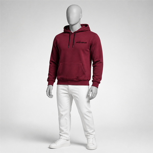 Winter Exercise Fitness Wear 100% Cotton <b>Fleeced</b> <b>Thick</b> <b>Men</b> Hoodie Regular Fit Solid Color Plus Size Breathable Quick Dry - Product Image 1