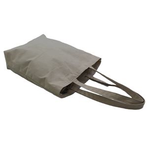 Bolso de mano promocional de lona natural para el mercado de comestibles, tela orgánica de algodón crudo natural plegable, liso, diseño personalizado, 10 OZ - Product Image 4