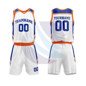 Ensemble de maillots de basket-ball réversibles personnalisés pour unisexe, respirants, uniformes de basket-ball par sublimation, maillot et short d'entraînement d'équipe - Product Image 1
