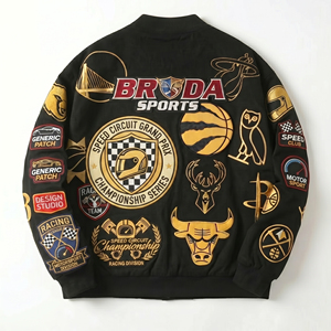 2026 <b>NASCAR</b> Trending Racing <b>Jacket</b> Vintage Embroidered Logos Heavy Cotton\Polyester <b>Jacket</b> Manufacturer Pakistan OEM ODM Service - Product Image 4