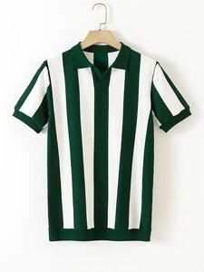 Camiseta Polo a Rayas Personalizada al por Mayor, Manga Corta, Informal, Ropa de Verano para Hombre, Fabricante de Ropa al por Mayor OEM ODM - Product Image 6