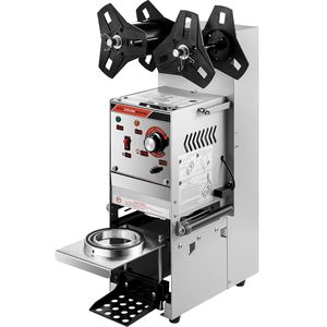 Macchina Sigillatrice Semi-Automatica per Tazze Boba in Argento, 300-500 Tazze/Ora, Diametro 90/95mm, per Sigillatura Tazze da Tè Confezionate in Foglio - Product Image 1