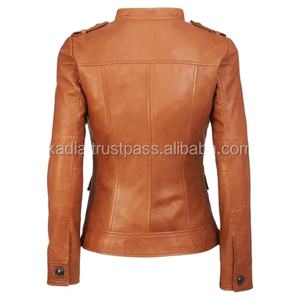 Chaqueta de cuero para mujer 100% chaqueta de cuero genuino ropa de mujer 2025 chaquetas de mujer Vintage primavera otoño abrigo de piel de oveja Real - Product Image 2