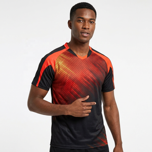 <b>Men's</b> Short Sleeve Sport T-<b>Shirt</b> <b>Black</b> <b>Red</b> Solid Sublimation Print Quick Dry Breathable Eco-Friendly Knitted Polyester O-Neck - Product Image 5