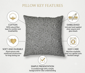Housse de coussin en coton de luxe respirante, taie d'oreiller décorative pour la maison, l'hôtel, le canapé, export en gros en Inde à prix de gros - Product Image 6