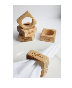 Anillo de servilleta de madera de alta gama, ideal para entornos de hostelería de lujo y eventos de primera clase. - Product Image 6