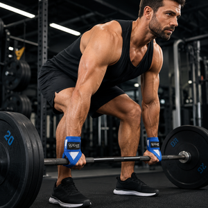 GAPE SPORTS Support de poignet rayé bleu et blanc réglable avec fermeture auto-agrippante pour musculation et entraînement de force unisexe – Prix de gros - Product Image 5