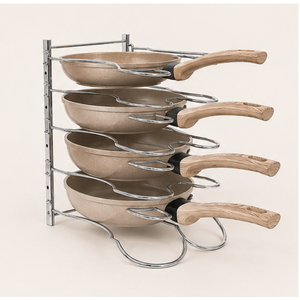Pot and Pan Organizer <b>Rack</b> for <b>Kitchen</b> Cabinet Metal Cookware <b>Storage</b> Stand with Pot Lid Holder & Space-Saving Design - Product Image 2