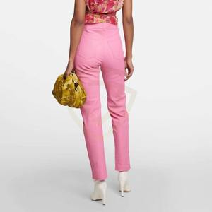 Pantalones de Cuero para Mujer de Alta Calidad, Cintura Media, Transpirables, con Frente Plano y Elásticos - Product Image 3