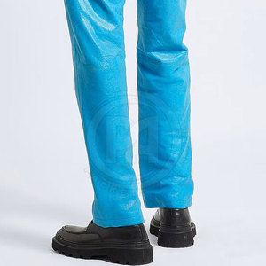 Pantalon en cuir pour homme de haute qualité, couleur unie, best-seller, streetwear, pantalon en cuir pour homme - Product Image 6