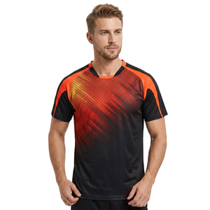 <b>Men's</b> Short Sleeve Sport T-<b>Shirt</b> <b>Black</b> <b>Red</b> Solid Sublimation Print Quick Dry Breathable Eco-Friendly Knitted Polyester O-Neck - Product Image 4