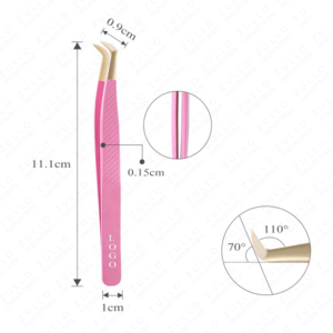 Professional Pink Stainless Steel Eyelash Tweezers Set of 5 Wholesale Price Custom Logo Volume Lash Extension <b>Tools</b> - Product Image 4