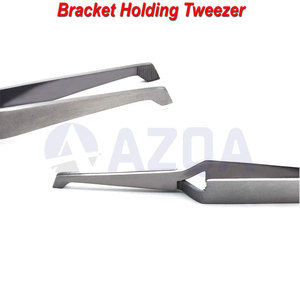 Stainless Steel Orthodontic <b>Bracket</b> Holding Forceps Cross Locking Dental Placement Surgical Instrument CE Certified - Product Image 4