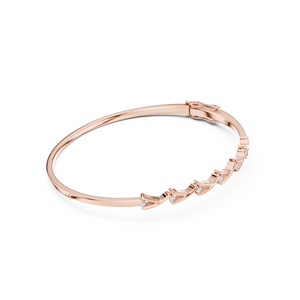 Rose Gold Diamond X Pattern <b>Bangle</b> <b>Bracelet</b> for Women Elegant Hinged Cuff <b>Bracelet</b> Luxury Fashion Jewelry Gift Wholesale - Product Image 4