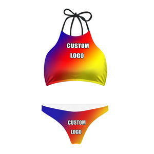 Custom 2 Piece Swimsuits for Women Custom Own Design High Quality Swimsuits for Women 2024 Wholesale Plus Size <b>Bikini</b> Swimsuit - Product Image 3