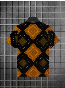 Chemise décontractée imprimée élégante pour hommes, chemise à manches courtes avec boutons sur le devant, tissu doux et confortable, pour affaires, décontracté et au quotidien - Product Image 2