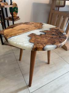 Handmade Eco-Friendly Resin <b>Coffee</b> <b>Table</b> Hand-painted Customizable Size Modern <b>Rustic</b> Living Room Decor - Product Image 5
