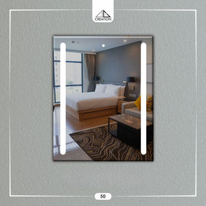 Miroir LED à détecteur de mouvement, miroir LED à capteur PIR, interrupteur tactile, design sans cadre, décoration artistique, écologique, léger - Product Image 1