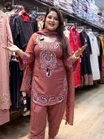 Nouveau costume Farshi Salwar pour femmes TENNECY, design traditionnel pour mariage, Diwali, soirée, en georgette, sans plis, séchage rapide