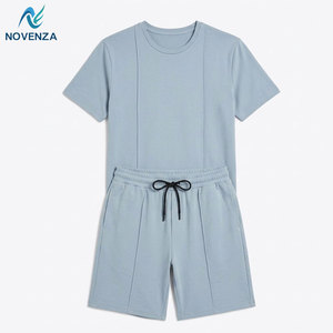 Ensemble t-shirt et short décontracté moderne pour homme, tissu doux au toucher, conçu pour le confort estival, les voyages et la maison - Product Image 2