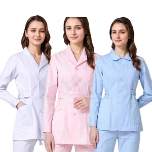 Blouse médicale unisexe à fermeture éclair, en tricot extensible polyester-spandex, pour le personnel infirmier et les professionnels de la santé en milieu hospitalier - Product Image 5
