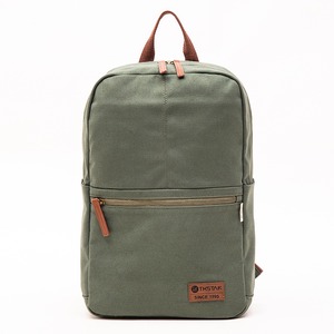 Mochila Verde de Algodón GRS, Mochila de Negocios, Mochila Casual, Bolsa para Portátil, Mochila Simple de Cuero - Product Image 1