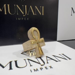 Anillo Chapado en Oro con Diamantes VVS, Anillos de Boda con Moissanita VVS, Anillo de Plata 925 con Moissanita VVS Elegante para Mujer - Product Image 6