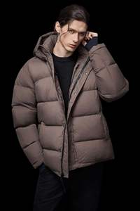 Veste matelassée en toile pour homme de qualité supérieure, chaude, rembourrée, protection hivernale, imperméable, coupe-vent, confortable, avec logo sur le devant - Product Image 4