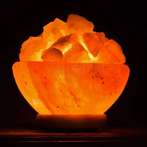 Idea de Regalo: Lámpara de Sal con Trozos de Sal para Cuenco de Fuego, Luz Ambiental Suave, Oferta a Precio Mayorista - Product Image 4