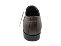 Chaussures habillées Dlords Christofer pour hommes en cuir véritable marron, style Oxford, à bout pointu, à lacets, confortables, antidérapantes, avec logo en relief