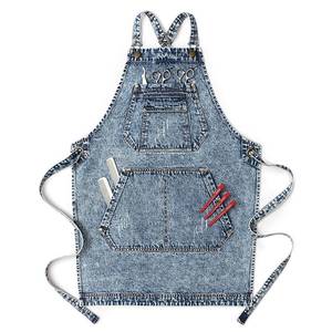 Customized Canvas Barista <b>Apron</b> Unisex Coffee Shop Uniform Adjustable Leather Strap Vest Wholesale Commercial <b>Kitchen</b> - Product Image 3
