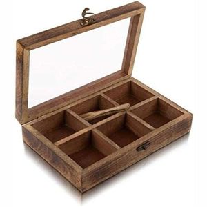 Artisan Wooden Spice <b>Box</b> Storage for Kitchen Counter Masala Collection <b>Herbs</b> Seasonings and Culinary Convenience - Product Image 1