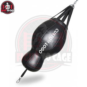 Ballon de frappe double extrémité robuste avec corde élastique – Nouveaux sacs d'entraînement renforcés à double extrémité, cousus main, très tendance - Product Image 2