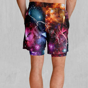 Lightweight Men's Eco-Friendly Polyester Sublimation Board Shorts Breathable Quick Dry Loose Fit - Product Image 2