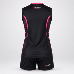 Ensemble de maillots de volley-ball personnalisés pour femmes, sans manches, sublimation, professionnels, séchage rapide, vêtements de sport d'équipe - Product Image 2