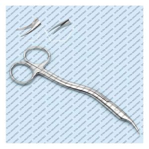 กรรไกรเย็บแผลเฮท ขนาด 6 นิ้ว ใบมีดโค้งสองด้านแบบหยัก สแตนเลสสตีล ใช้งานด้วยมือ เครื่องมือผ่าตัด ได้รับมาตรฐาน CE - Product Image 1