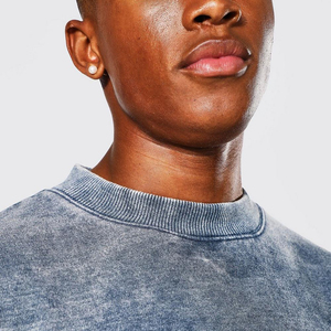 Sudadera de Hombre 100% Algodón Felpa con Cuello Redondo, Lavado Ácido, Casual, Invierno, Ecológica, Transpirable, Corte Regular, Servicio OEM - Product Image 4