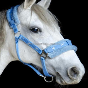 Nouveau personnalisé en gros doux vison polaire rembourrage en Nylon cheval licou réglable nez et couronne cheval course Nylon licou - Product Image 6