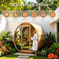Sauna extérieur certifié ETL Elite avec contrôle WiFi intelligent, en cèdre rouge premium, maison de spa moderne pour jardin, prêt pour les États-Unis